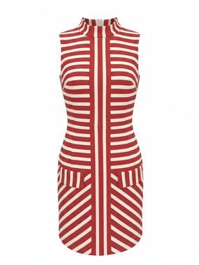 Karen Millen Red Stripe Mini Dress